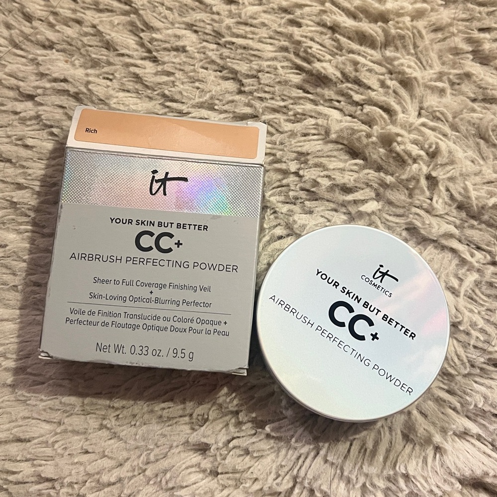 IT Cosmetics Your Skin But Better CC+ Airbrush Perfecting Powder FOUNDATION Rich